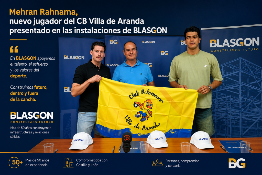 BLASGON acoge la presentación de Mehran Rahnama, nuevo jugador del Club Balonmano Villa de Aranda